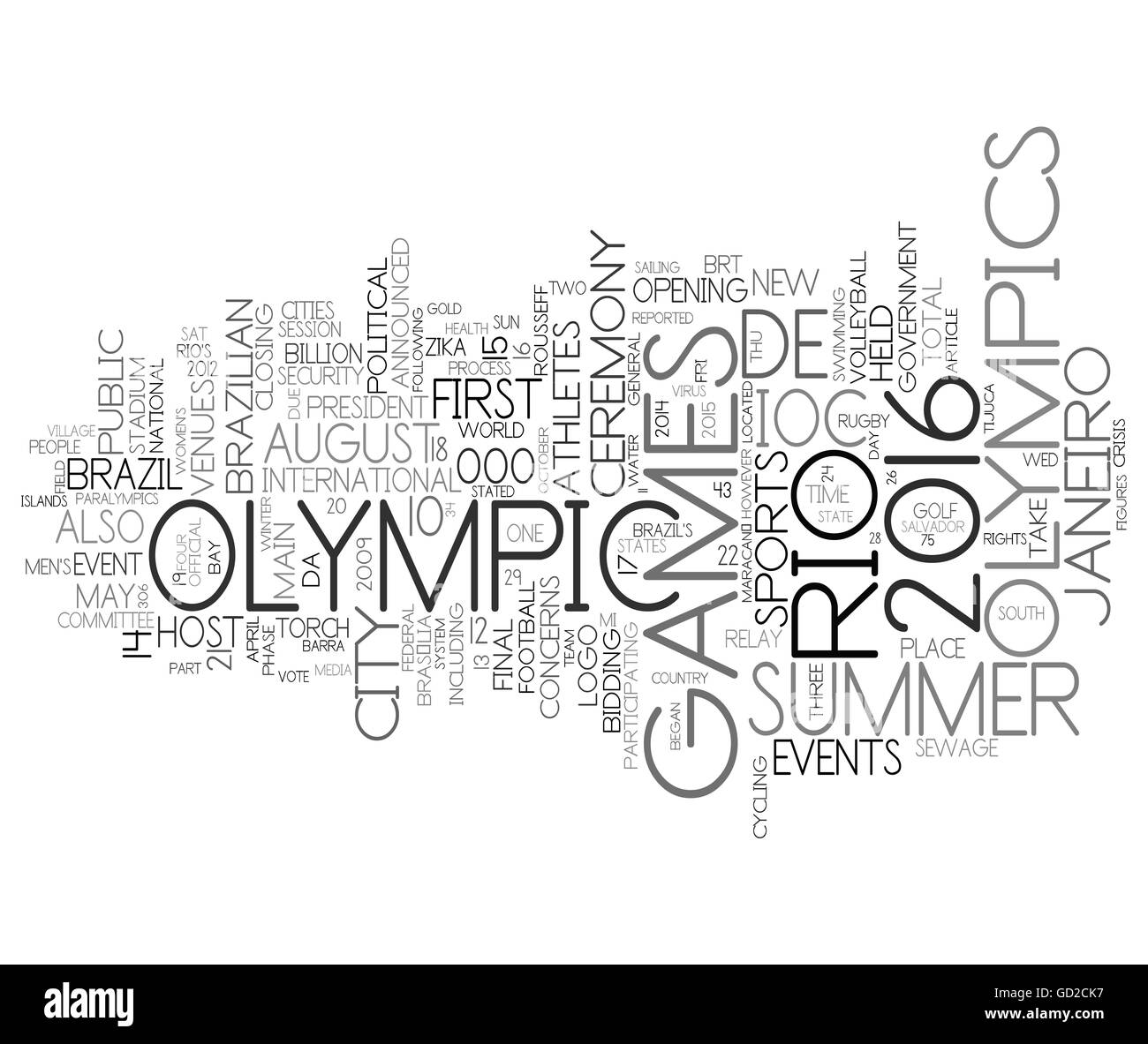 Jeux olympiques collage de concepts word Banque D'Images