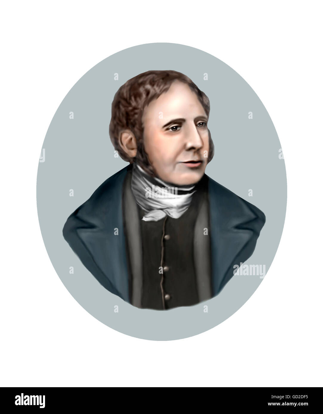 Robert Fitzroy, 1805-1865, officier de marine, le météorologue Banque D'Images