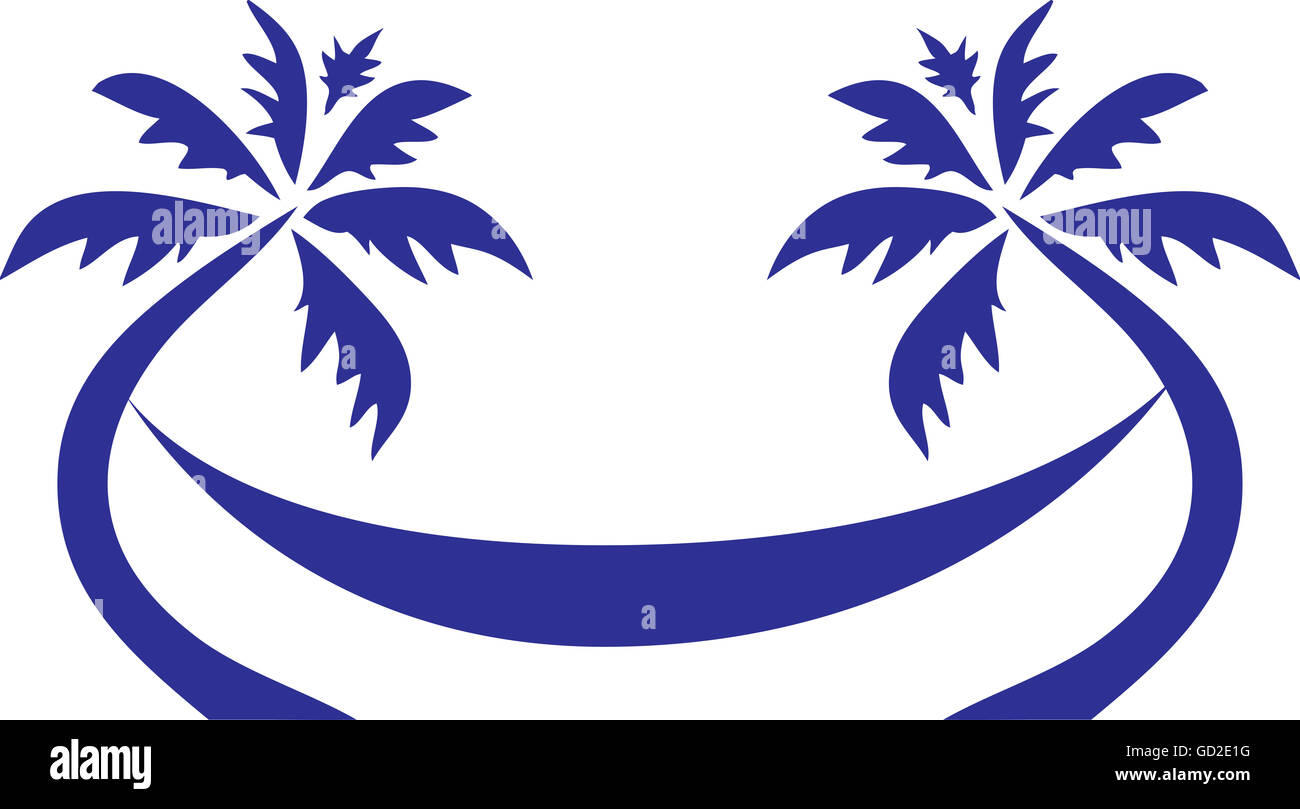 Logo voyage Palm Tree Banque D'Images