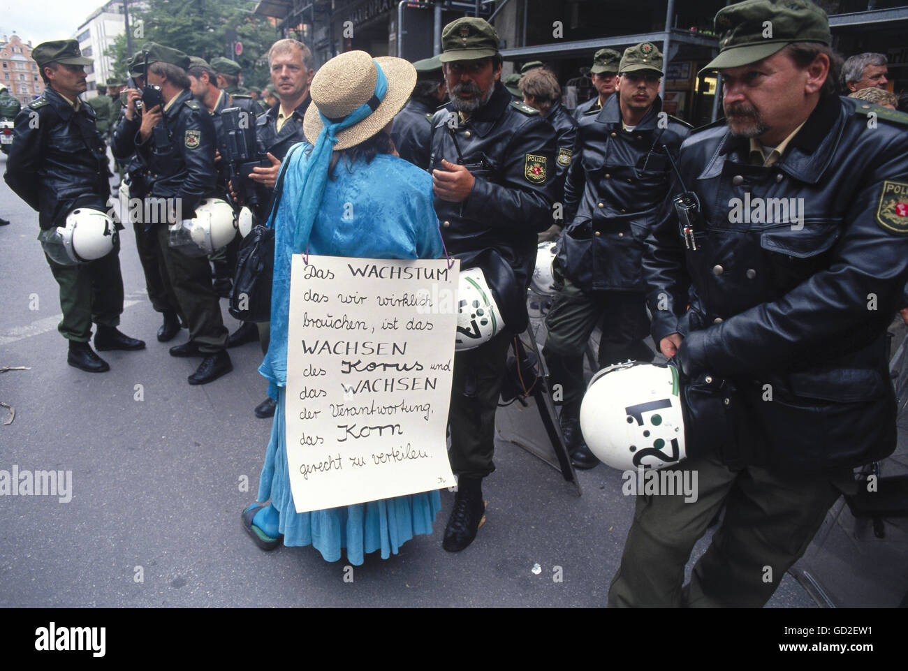 Géographie / voyages, Allemagne, politique, manifestations, manifestation contre le sommet du G-7 à Munich, 6.7.1992, droits supplémentaires-Clearences-non disponible Banque D'Images