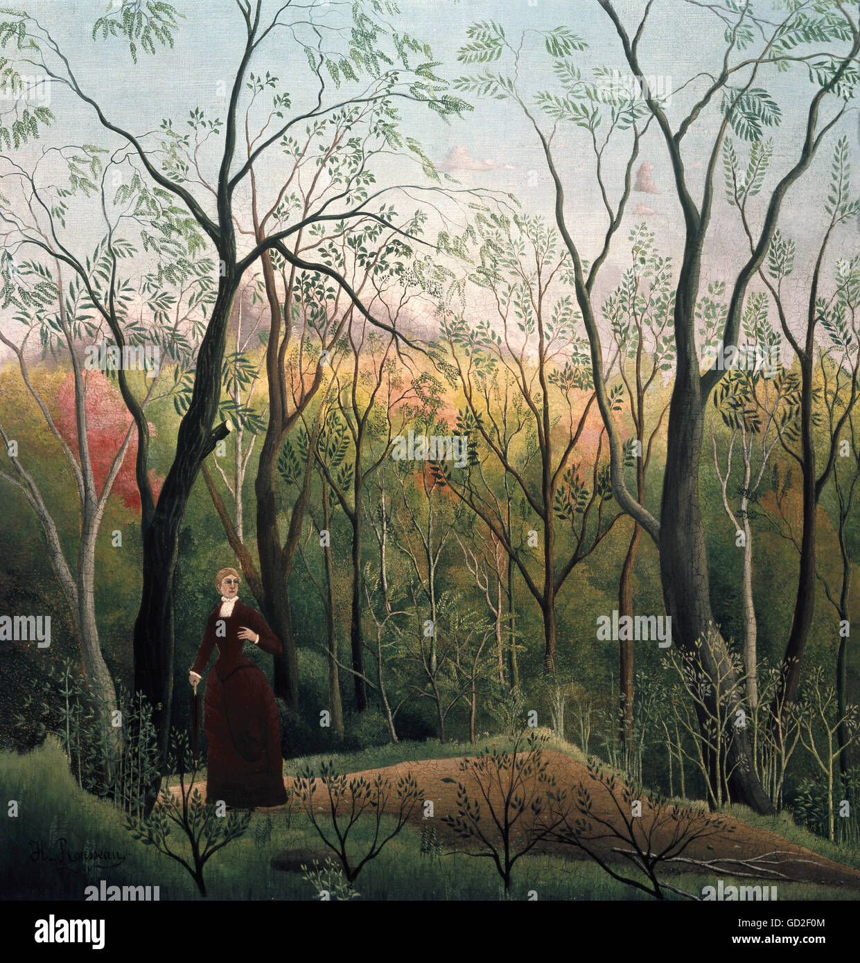 Beaux-arts, Henri Rousseau, Le Douanier, alias '' (1844 - 1910), peinture, 'à la lisière de la forêt", huile sur toile, vers 1886, Kunsthaus Zurich, n'a pas d'auteur de l'artiste pour être effacé Banque D'Images