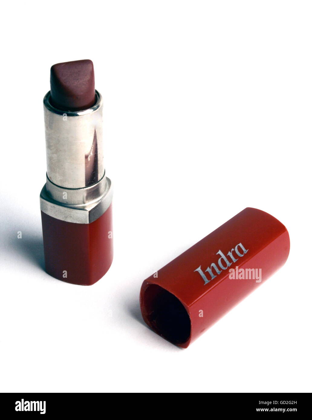 Cosmétiques, rouge à lèvres de la ligne de cosmétiques Indra, design: Inconnu, fabriqué par: VEB Berlin-Kosmetik, Allemagne de l'est, années 80, droits additionnels-Clearences-non disponible Banque D'Images