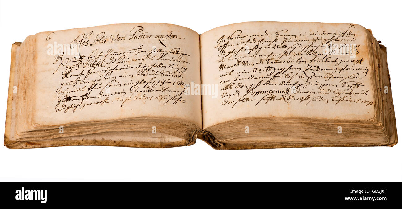 Littérature, livre de cuisine, Allemagne, vers 1750, droits additionnels-Clearences-non disponible Banque D'Images