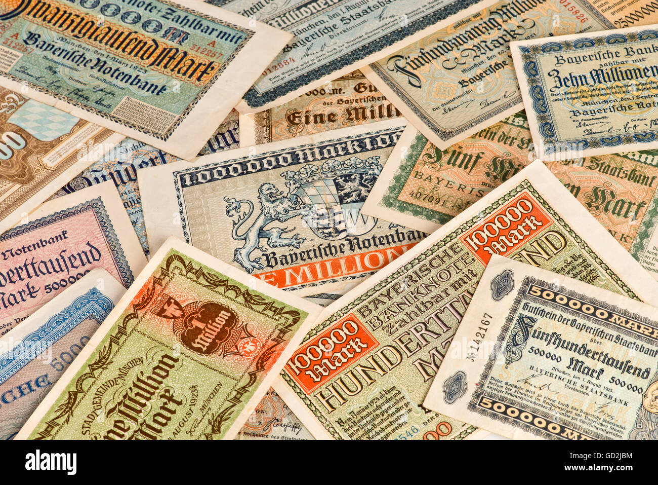 Monnaie / finances,billet,Allemagne,Bavière,billets,mars à août 1923,millions,cent mille,lakh,vingt mille,20000,100000,1000000,Mark,un million,Mark,banque bavaroise émettrice,Munich,hyperinflation,inflation monnaie,billets,manteau d'armes,bavarois,crise économique,crise économique,crise économique,crise financière,crise financière,crise financière,crise financière,crise financière,crise financière,crise financière,crise financière,crise financière,crise financière,19,23s,augmentation des prix,crise financière,19,23s,crise financière,crise financière,crise financière,augmentation,crise financière,crise financière,crise financière,taux de crédit,19,23s,crise financière,crise financière,crise financière,crise financière,augmentation,crise financière, Banque D'Images