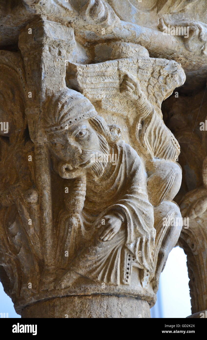 Beaux-arts, art religieux, capital, Joseph, saint Trophime, Arles, l'artiste n'a pas d'auteur pour être effacé Banque D'Images