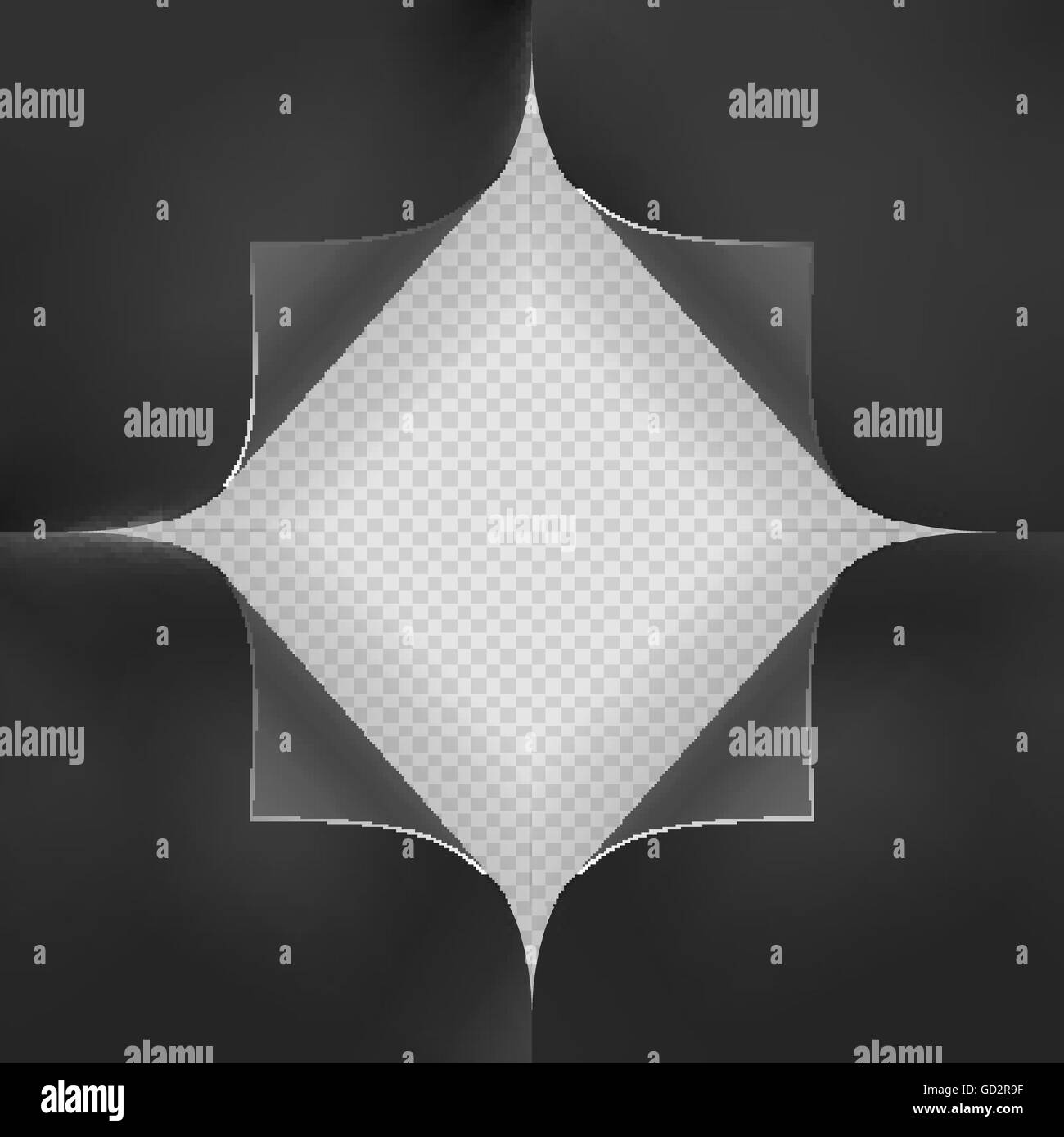 Trou dans le noir feuille de papier. EPS 10 Illustration de Vecteur