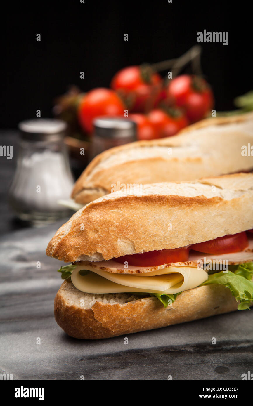 Panini sandwich grillé Banque D'Images