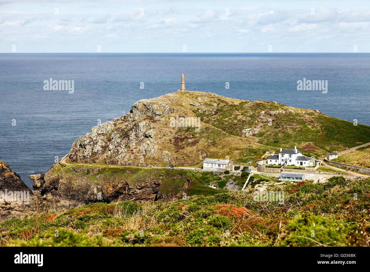 La pointe de Cape Cornwall, Cornwall, Angleterre du Sud-Ouest, Royaume-Uni Banque D'Images