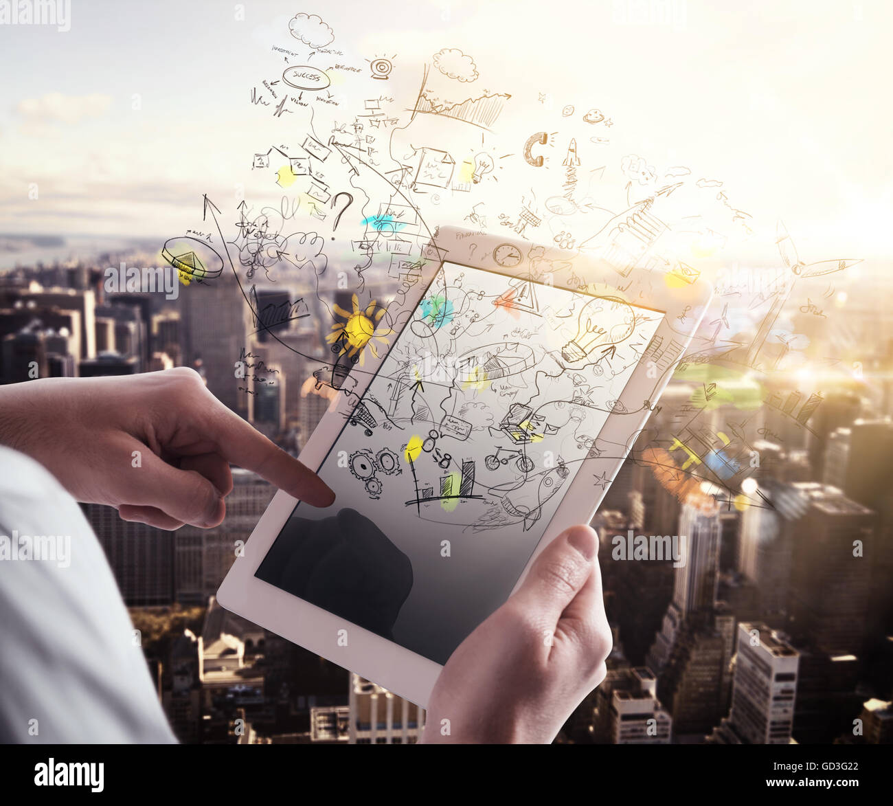 Connecté avec le monde Banque D'Images