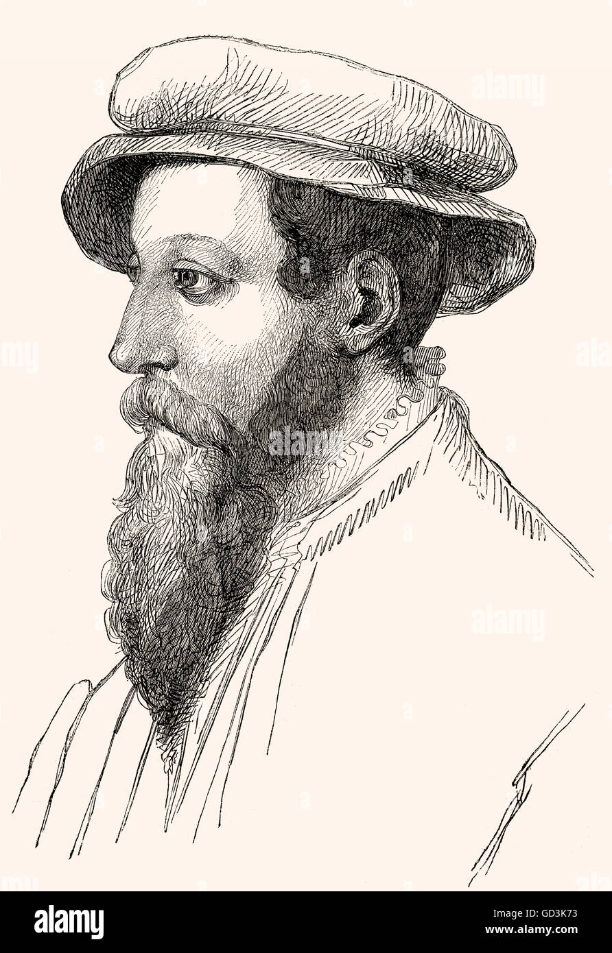Jacques du Fouilloux, 1519-1580, éditeur du premier livre de chasse français Banque D'Images