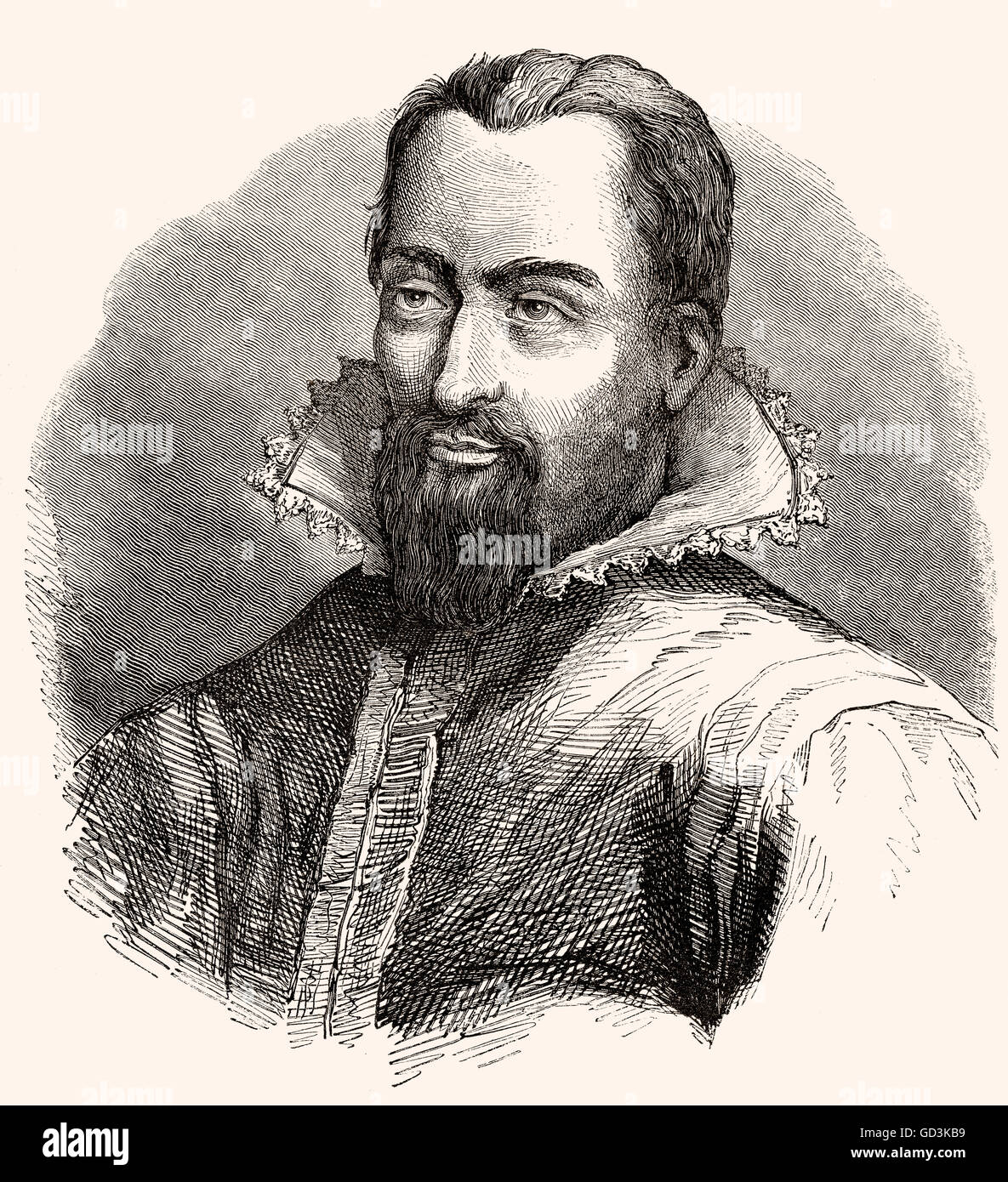 Johannes Kepler ou Keppler, 1571 - 1630, un philosophe allemand, mathématicien, astronome, astrologue, protestant et de l'opticien Banque D'Images