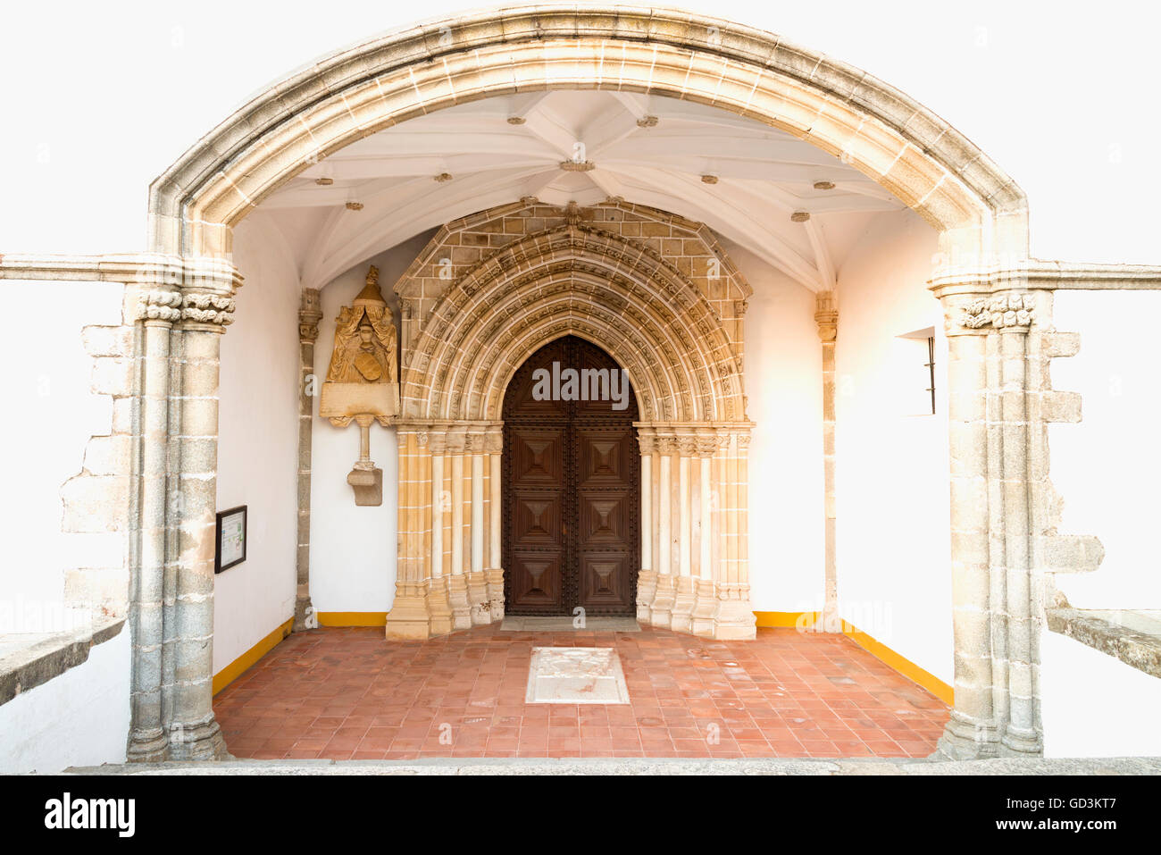 L'église de São João Evangelista, entrée privée, Evora, Alentejo, Portugal, Site du patrimoine mondial de l'UNESCO Banque D'Images