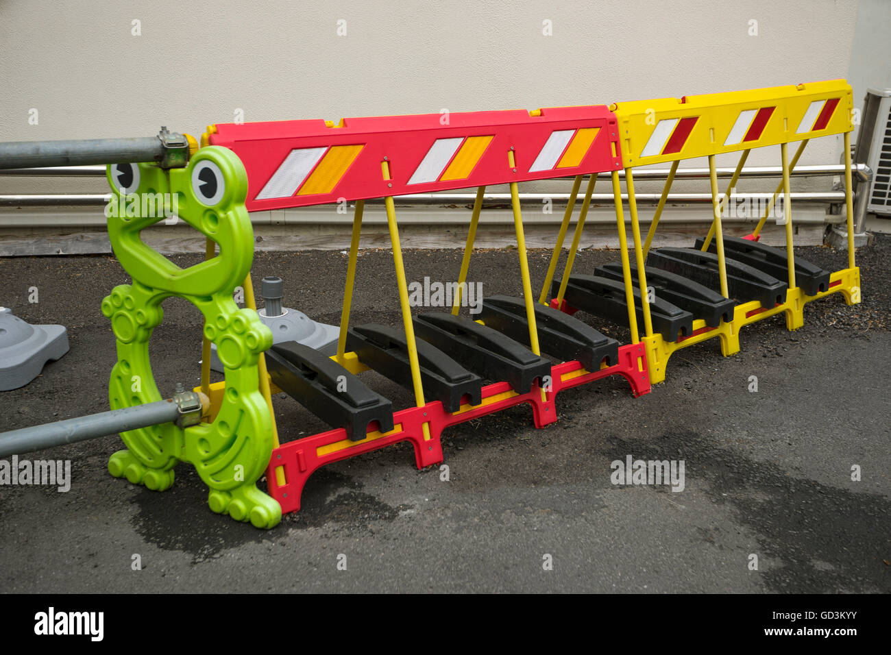 Pittoresque route barricade, Tokyo, Japon Banque D'Images