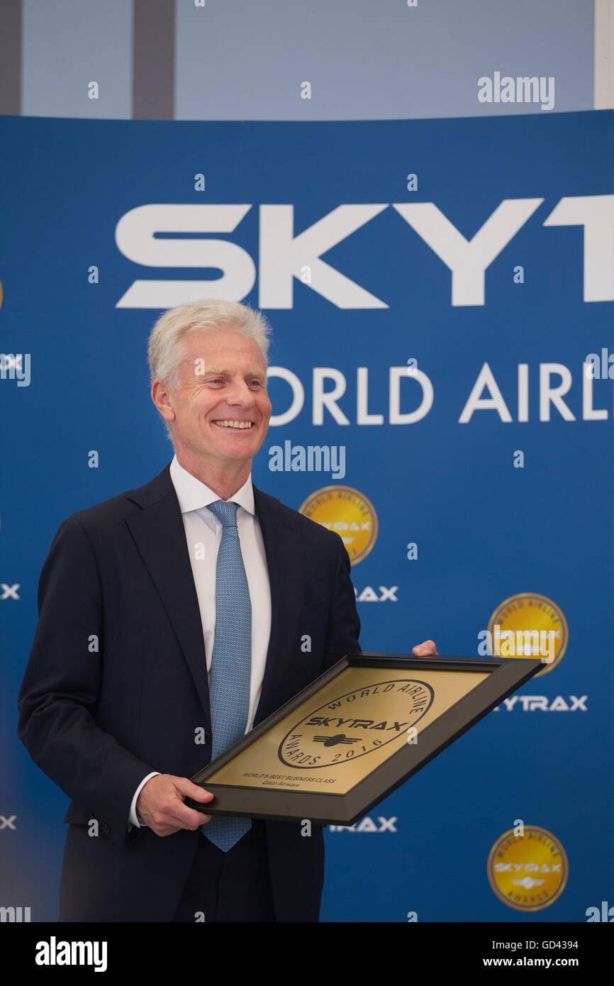 Farnborough, Hampshire, Royaume-Uni. 12 juillet, 2016. Farnborough International Airshow 2016 Mardi 12 juillet 2016. Seigneur, Paul Deighton Président de l'aéroport de Heathrow Holdings Ltd. Crédit : Jeff Gilbert/Alamy Live News Banque D'Images