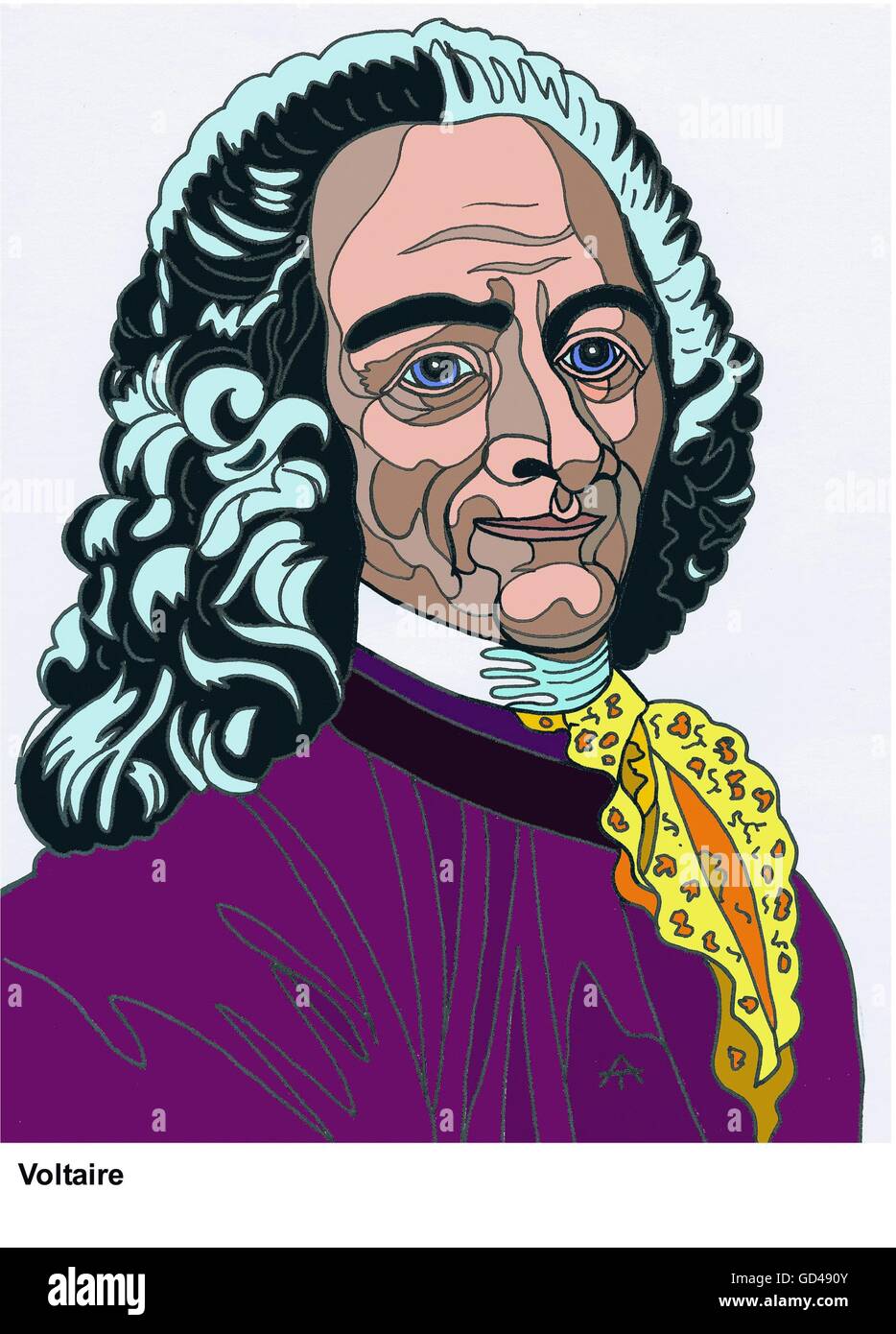 Voltaire Portrait Banque d'image et photos - Alamy