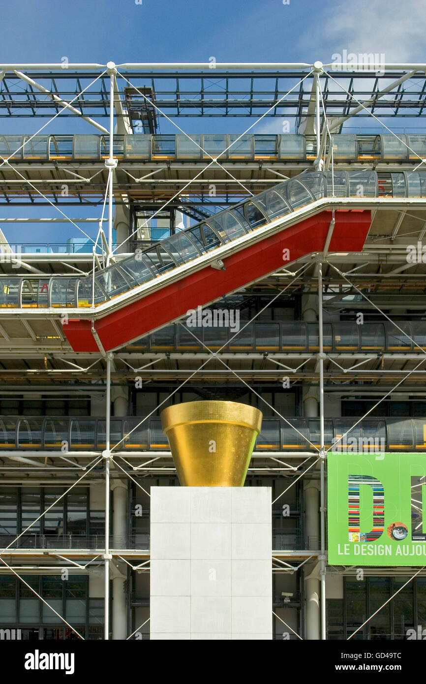 Centre Georges Pompidou. Paris. La France. Banque D'Images