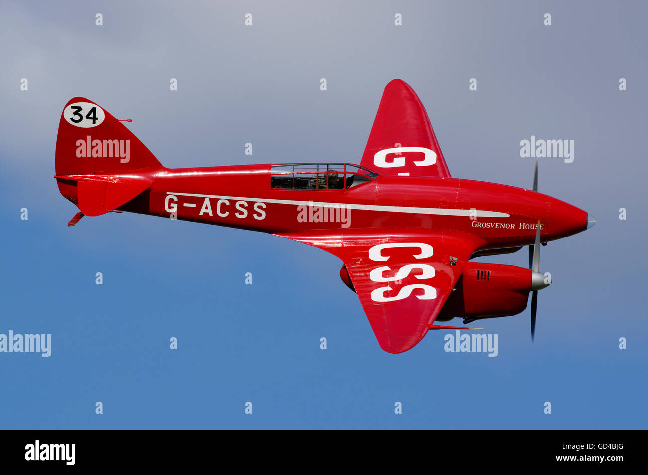 De Havilland Comet DH88 Racer G-ACSS, Banque D'Images