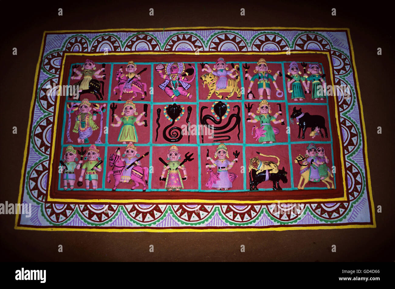 Motif traditionnel du Rajasthan Banque D'Images