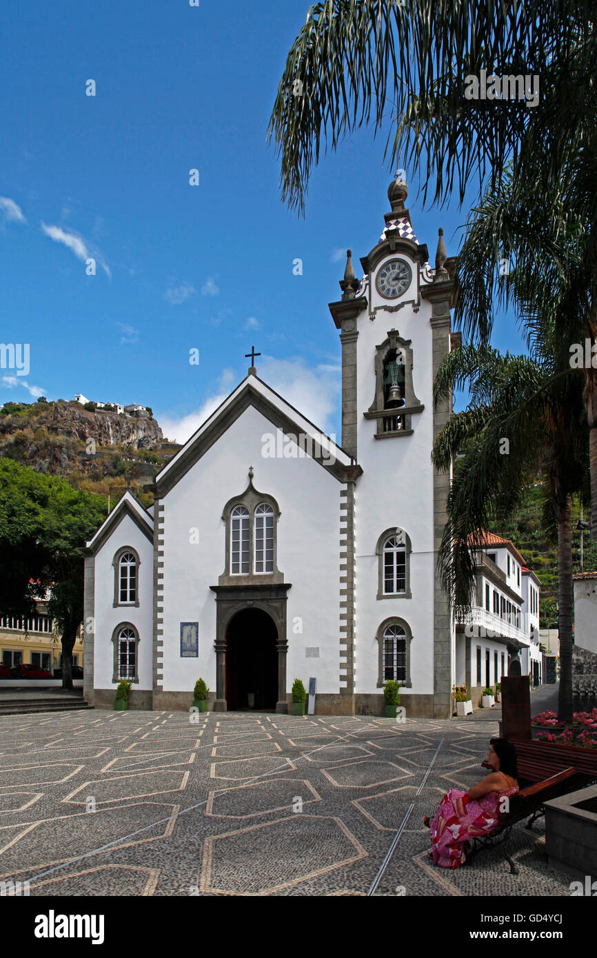 Église Igreja de São Bento, Ribeira Brava, île de Madère, Portugal Banque D'Images