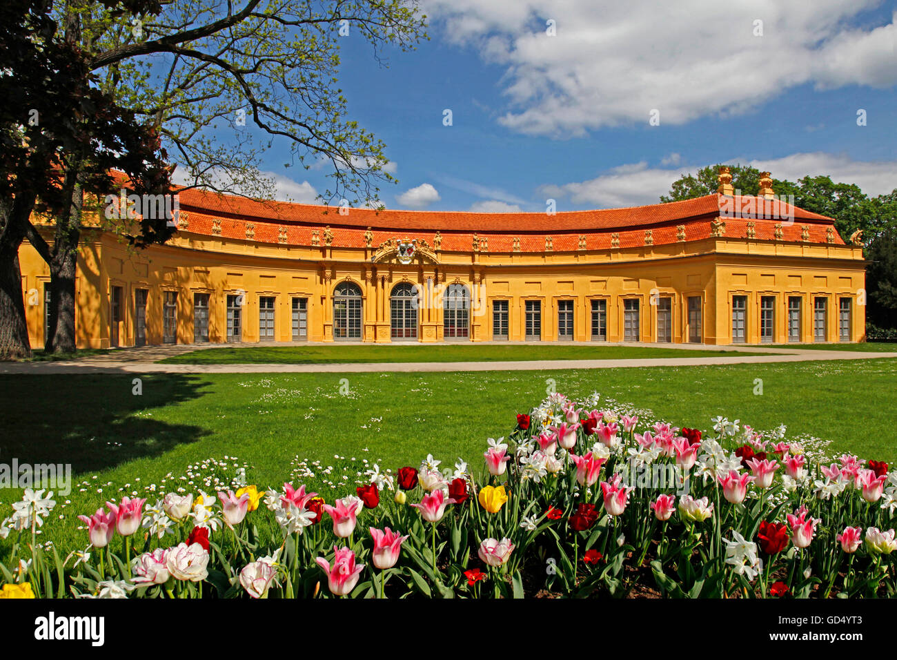 Jardin du château, l'orangerie, Erlangen, Bavière, Allemagne Banque D'Images