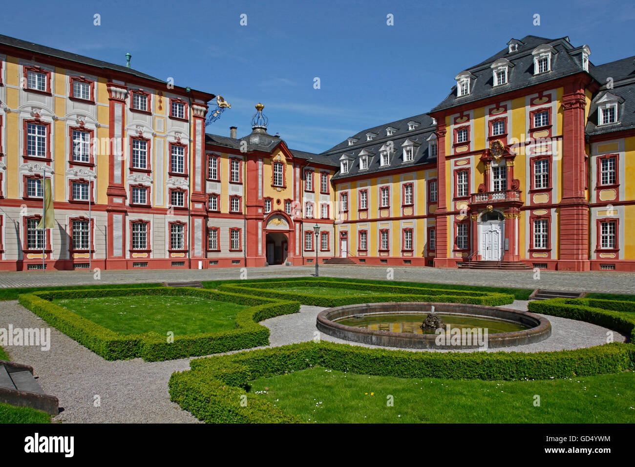 Bruchsal Palace, de style baroque, 18e siècle, Bruchsal, Baden-Wurttemberg, Allemagne Banque D'Images