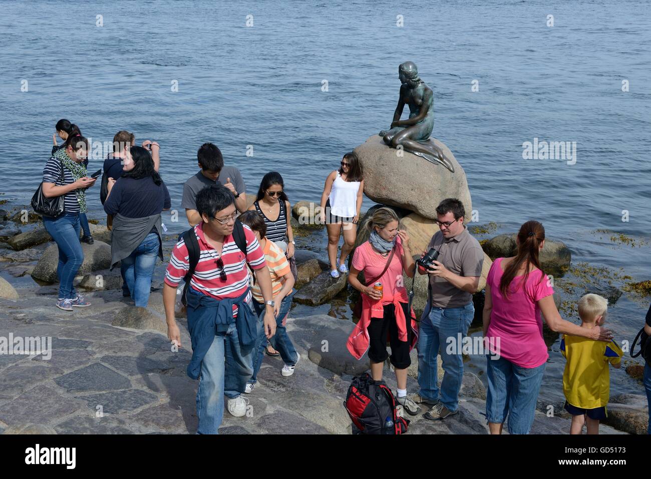 Die Kleine Meerjungfrau, Edvard Eriksen, Skulptur von Kopenhagen, Région Hovedstaden, Daenemark, Bronzestatue, Den lille havfrue Banque D'Images