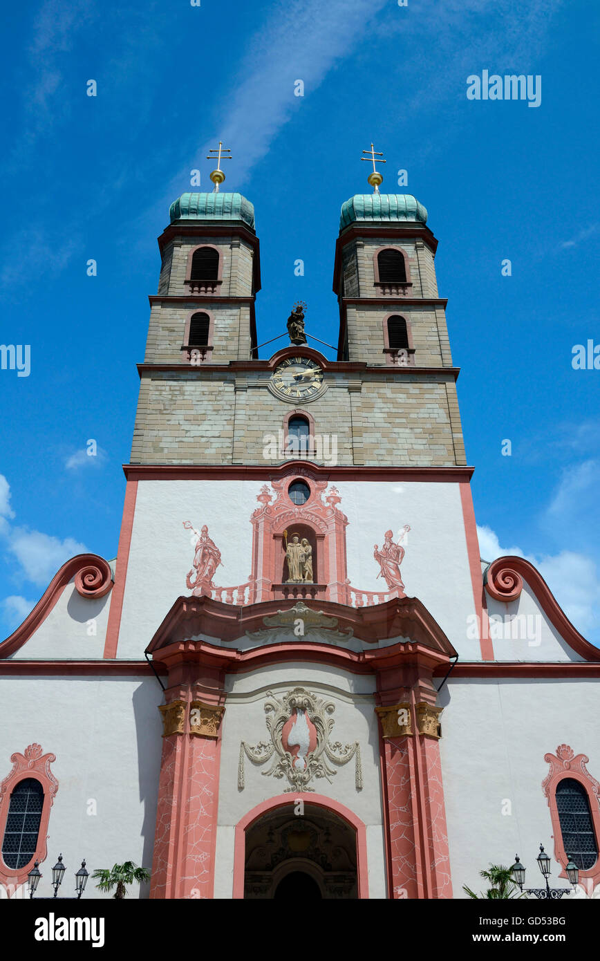 Fridolin's minster, Bad Sackingen, Baden-Wurttemberg, Allemagne / Bad Säckingen, église St Fridolin Banque D'Images