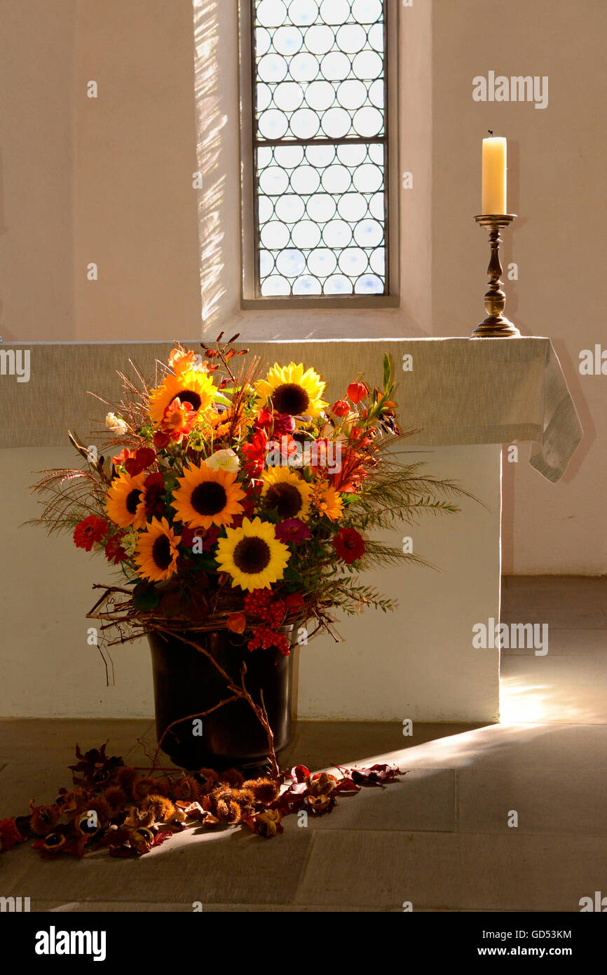 Thanksgiving Day, autel, chapelle de Hurden, canton de Schwyz, Suisse Banque D'Images