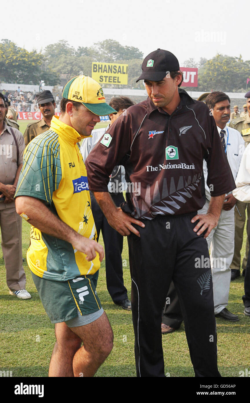 Ricky Ponting et Stephen Fleming Banque D'Images