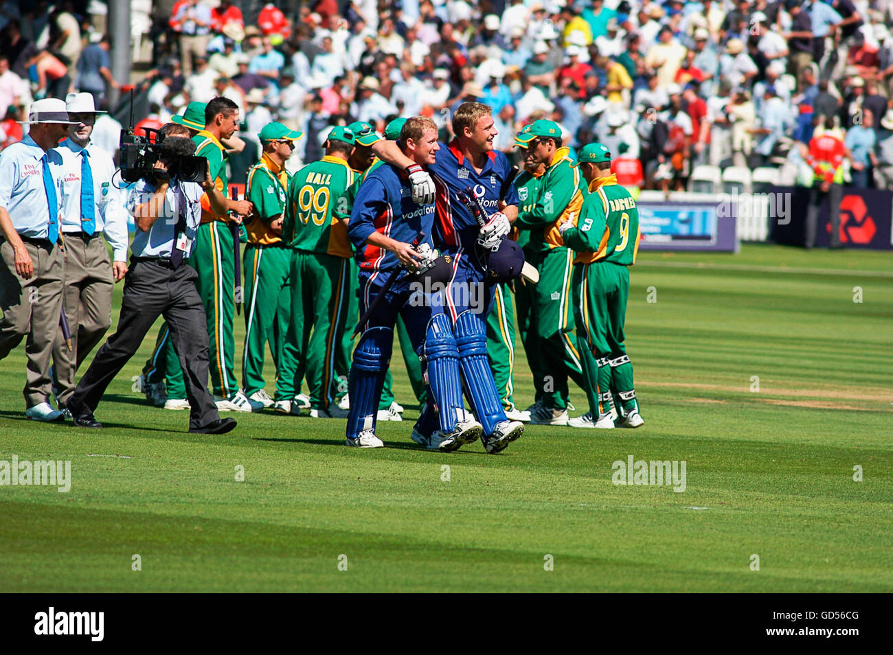 Joueurs de cricket Banque D'Images