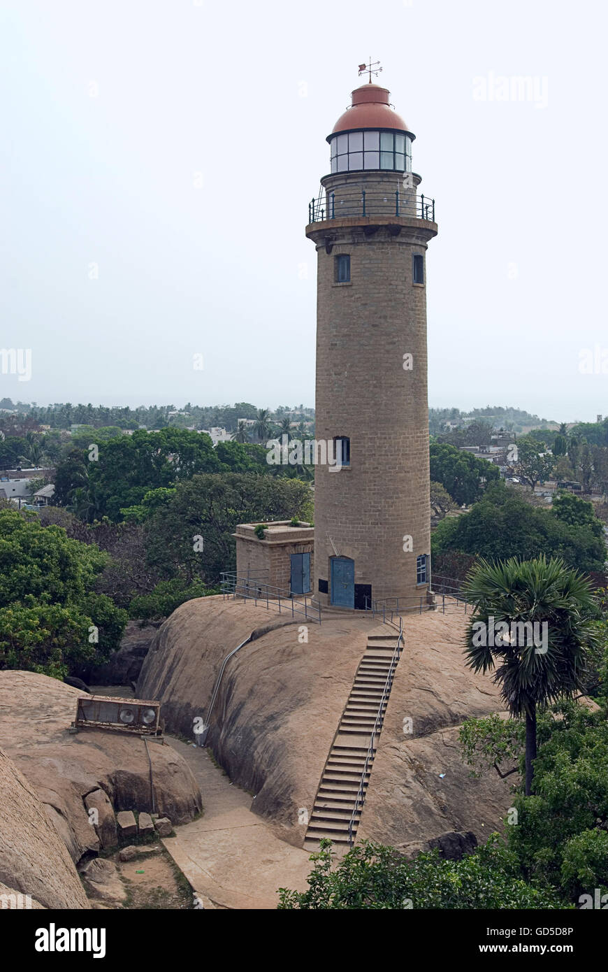 Mahabalipuram lighthouse Banque D'Images