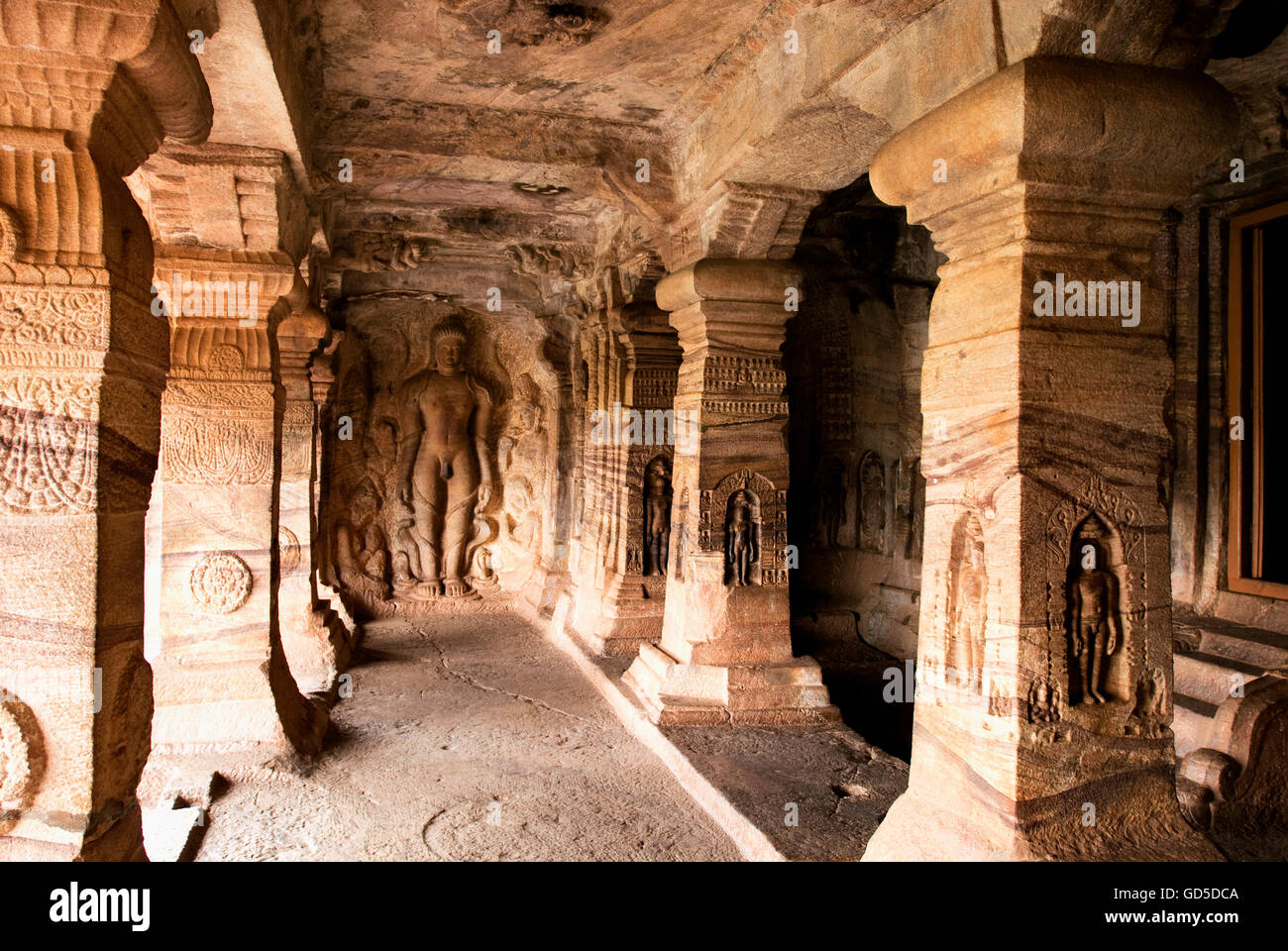 Badami Cave Temple Banque D'Images