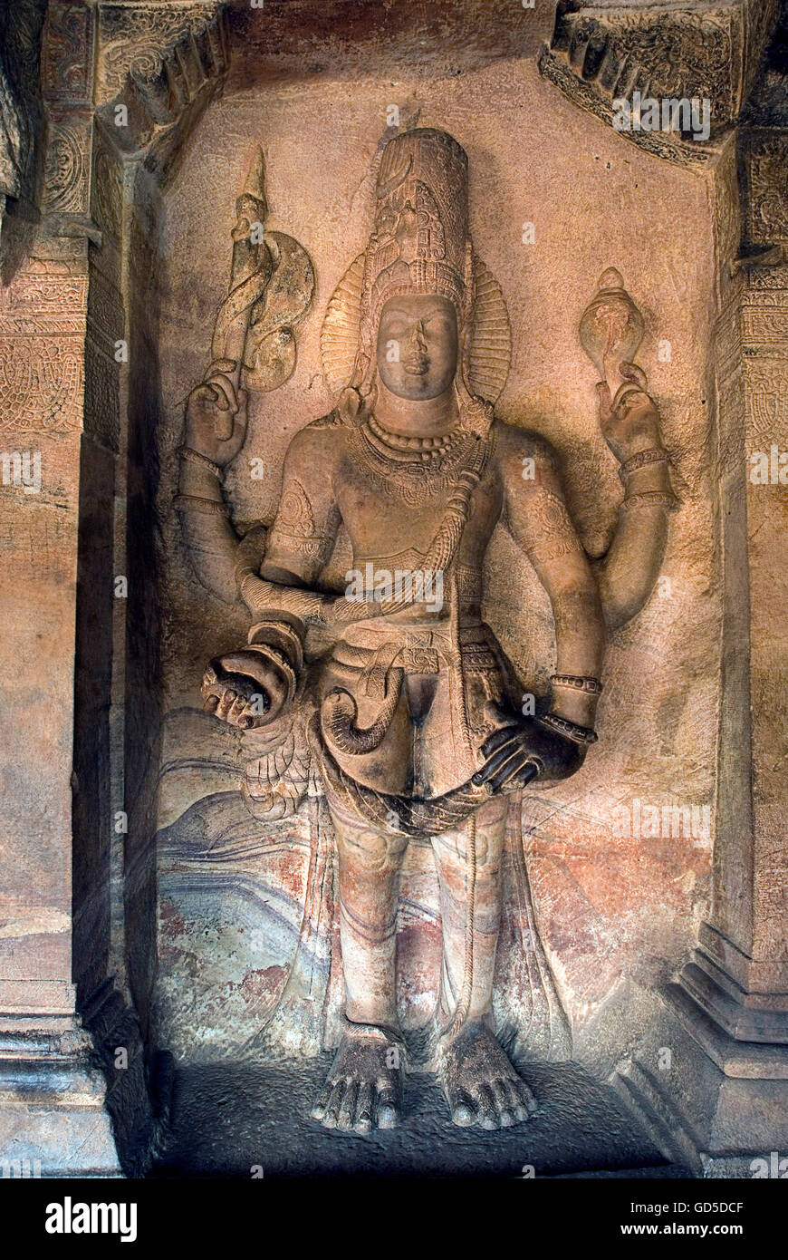 Badami temples de caverne Banque D'Images