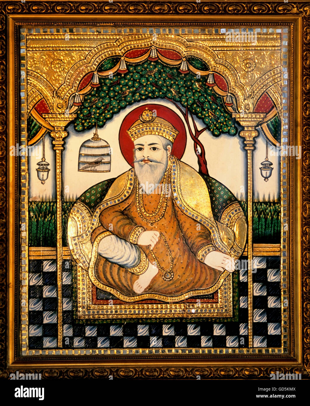 Portrait de Guru Nanak Banque D'Images