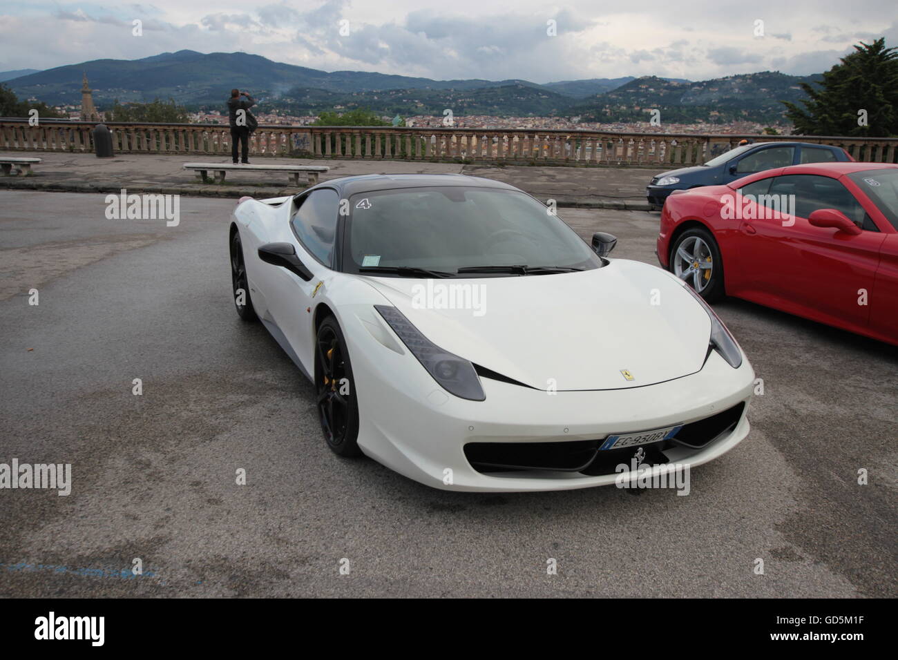 Ferrari 458 white Banque D'Images