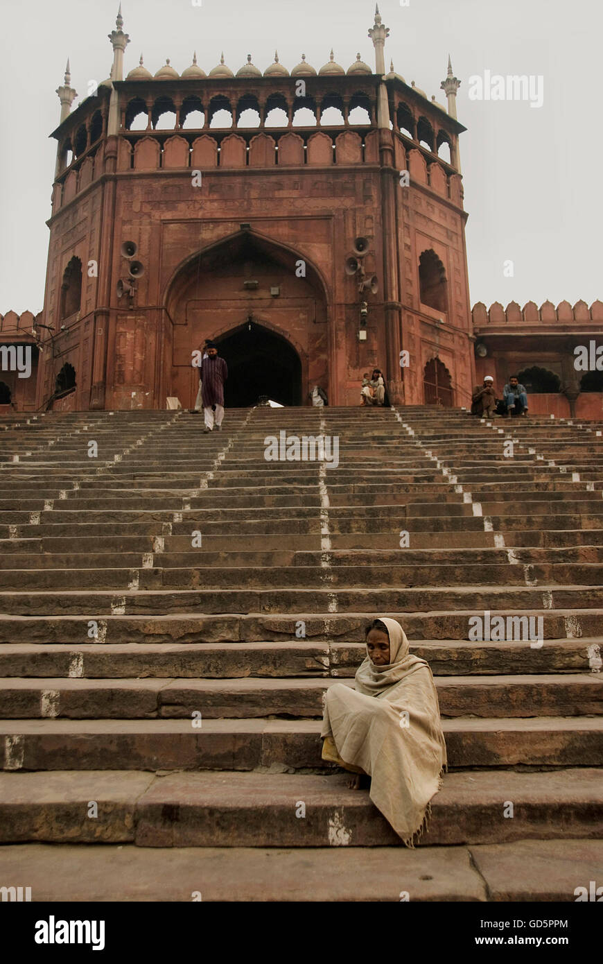 Une femme à Jama Masjid Banque D'Images