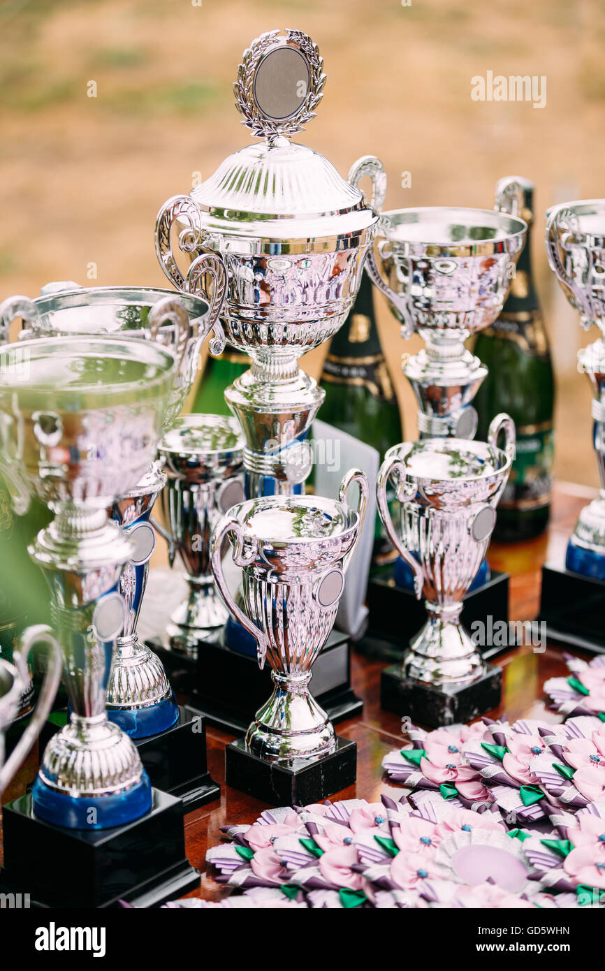 Trophée d'argent, Champion différents trophées. Des vainqueurs de coupe Banque D'Images
