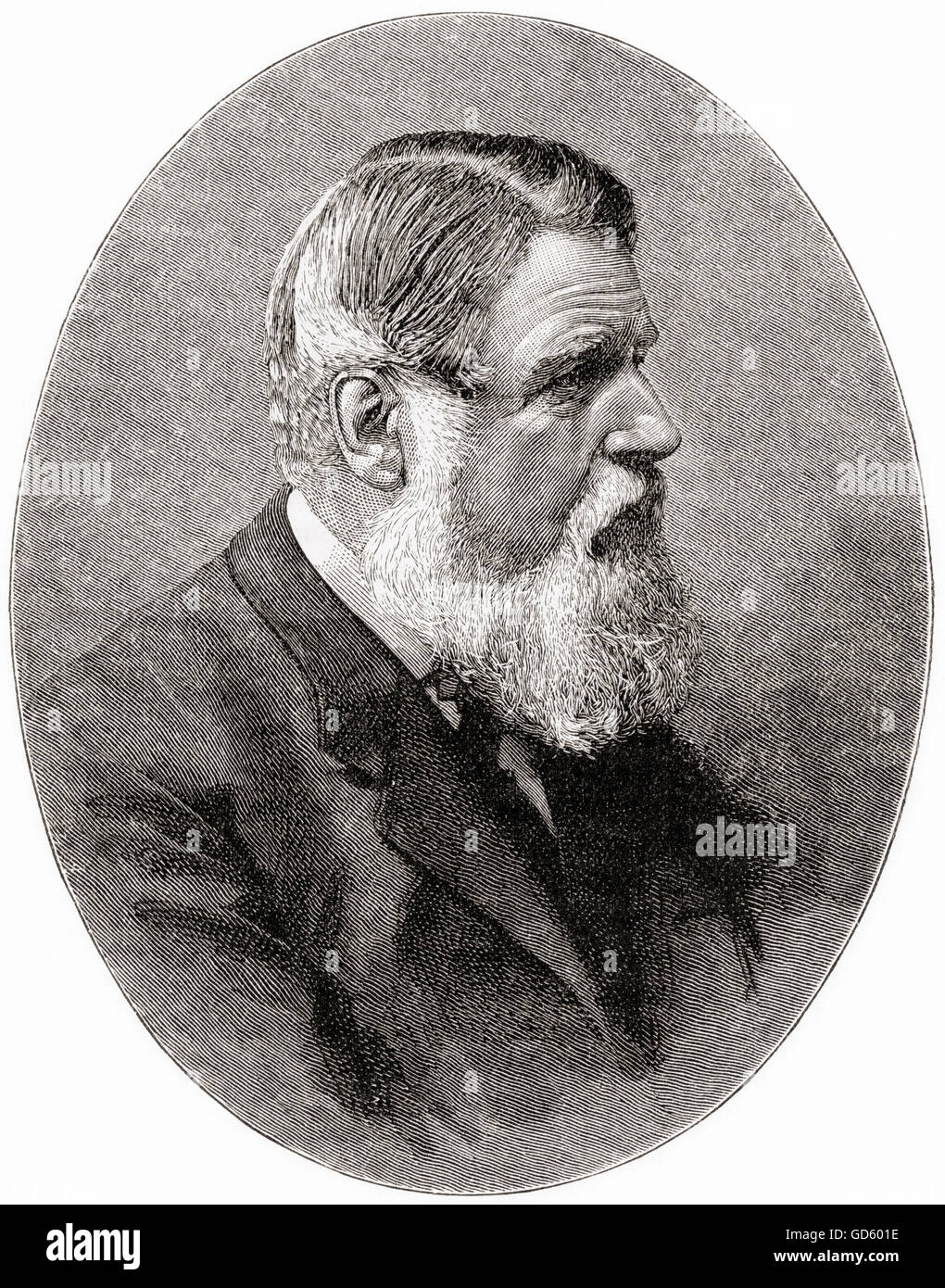 Henry Stafford Northcote, 1er comte de Iddesleigh, 1818 - 1887, alias Sir Stafford Northcote. Homme politique conservateur britannique. Banque D'Images