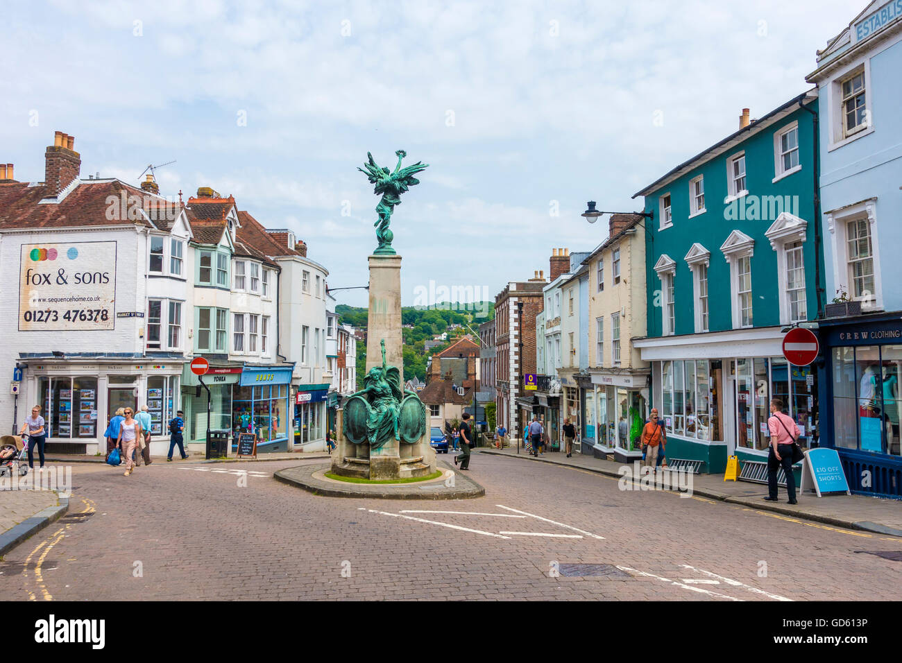 High Street Sussex Lewes Lewes War Memorial Banque D'Images