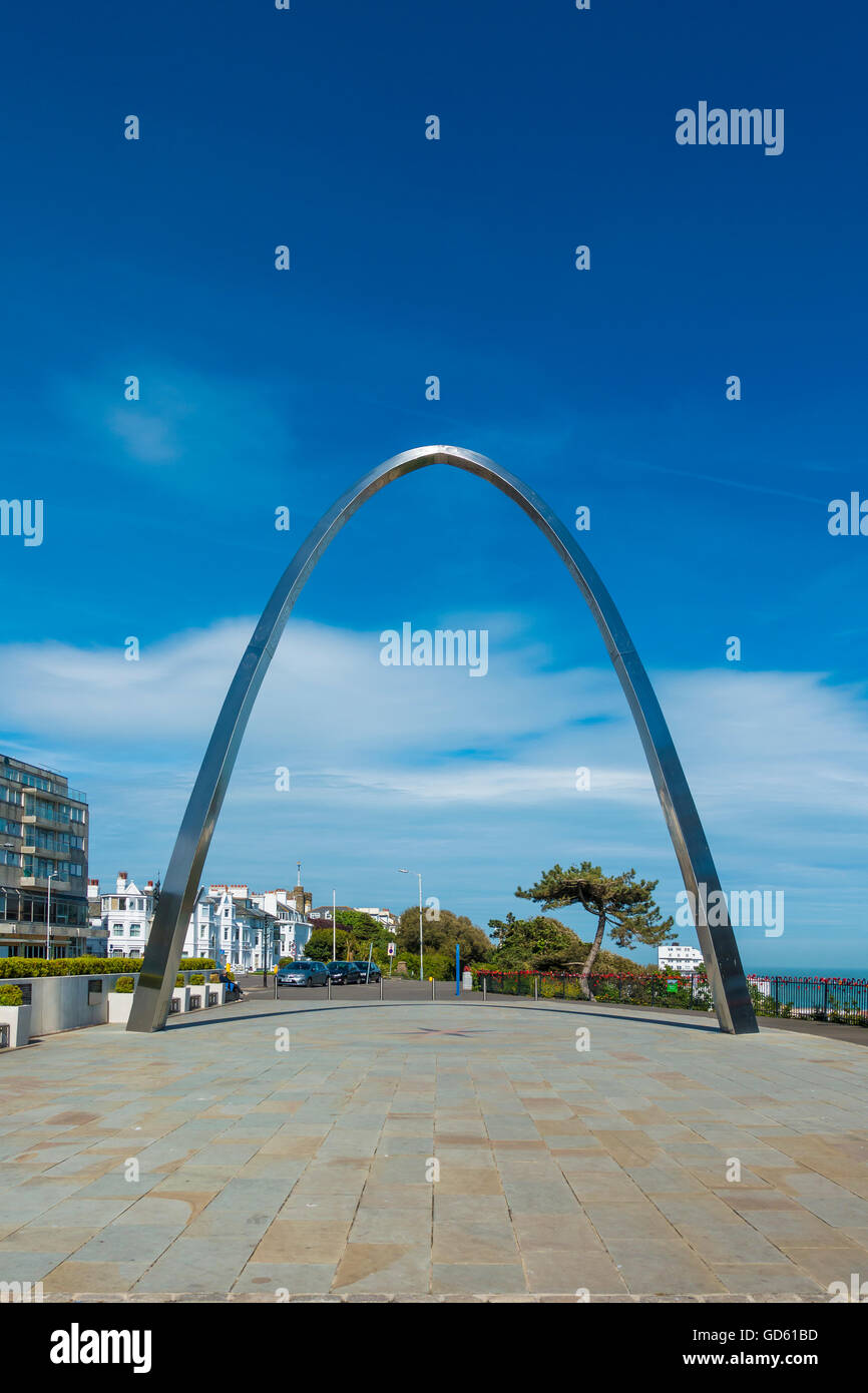 Courte étape Première Guerre mondiale, le monument commémoratif de la Leas Folkestone Kent England Banque D'Images