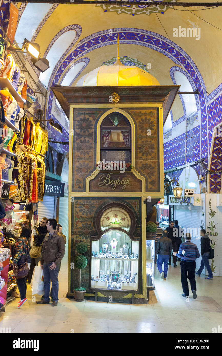 L'Oriental Kiosque dans le Grand Bazar, Istanbul, Turquie Banque D'Images