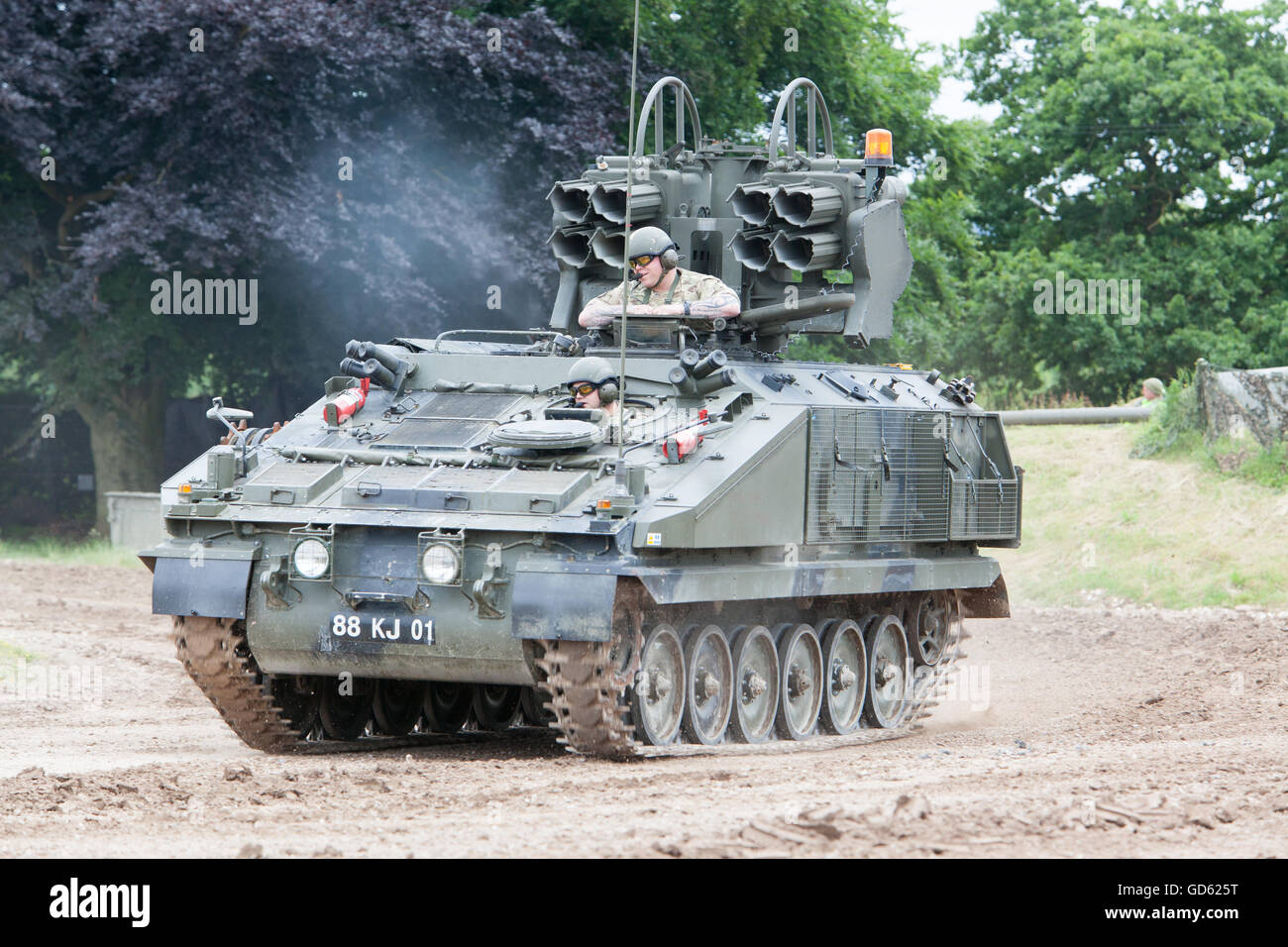 Tankfest, Bovington, 2016 1444 Starstreak Transporteur du système de missiles à haute vélocité Banque D'Images