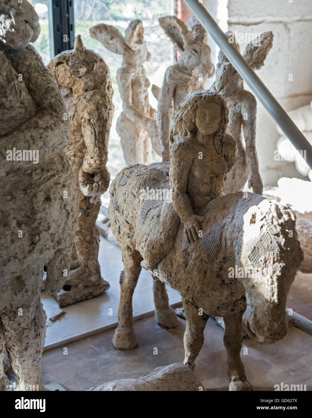 Assortiment de sculptures à Sophie ryder's studio Banque D'Images