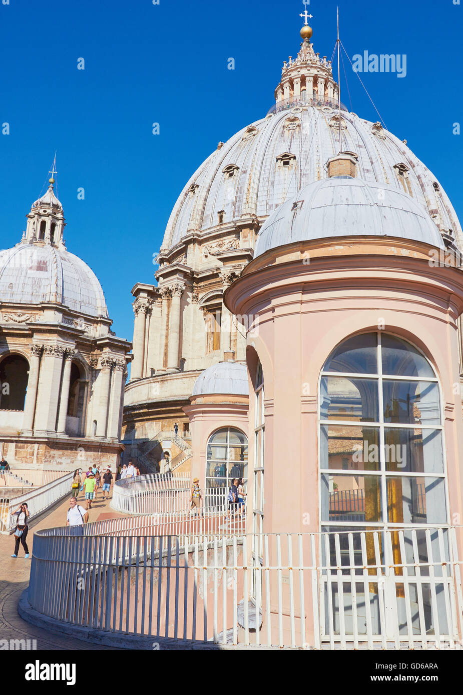 Coupole de la Basilique Saint Pierre Rome Lazio Italie Europe Banque D'Images