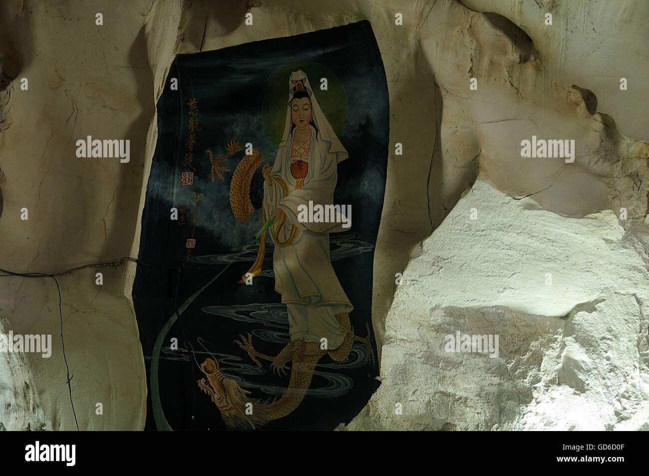Cave Temple Peinture, Ipoh, Malaisie Banque D'Images