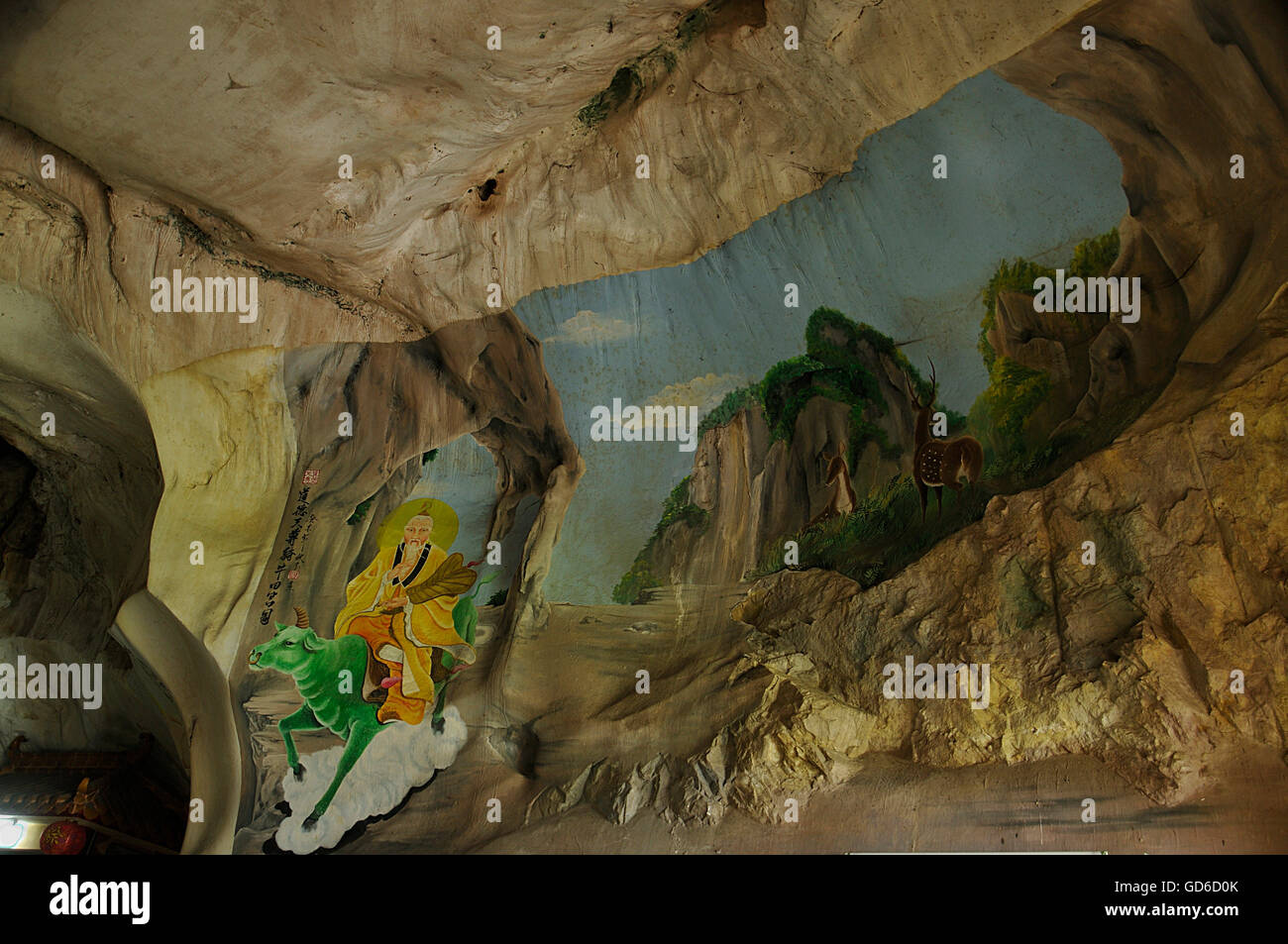 Cave Temple Peinture, Ipoh, Malaisie Banque D'Images