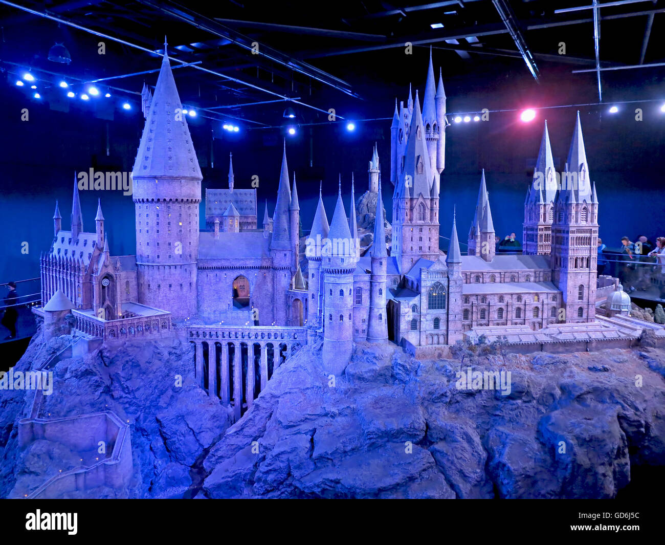 Londres, Angleterre. Le 30 juillet 2012. Un modèle à l'échelle de Poudlard à la Warner Bros Studio Tour - faire de Harry Potter. Lucy Clark/ Banque D'Images