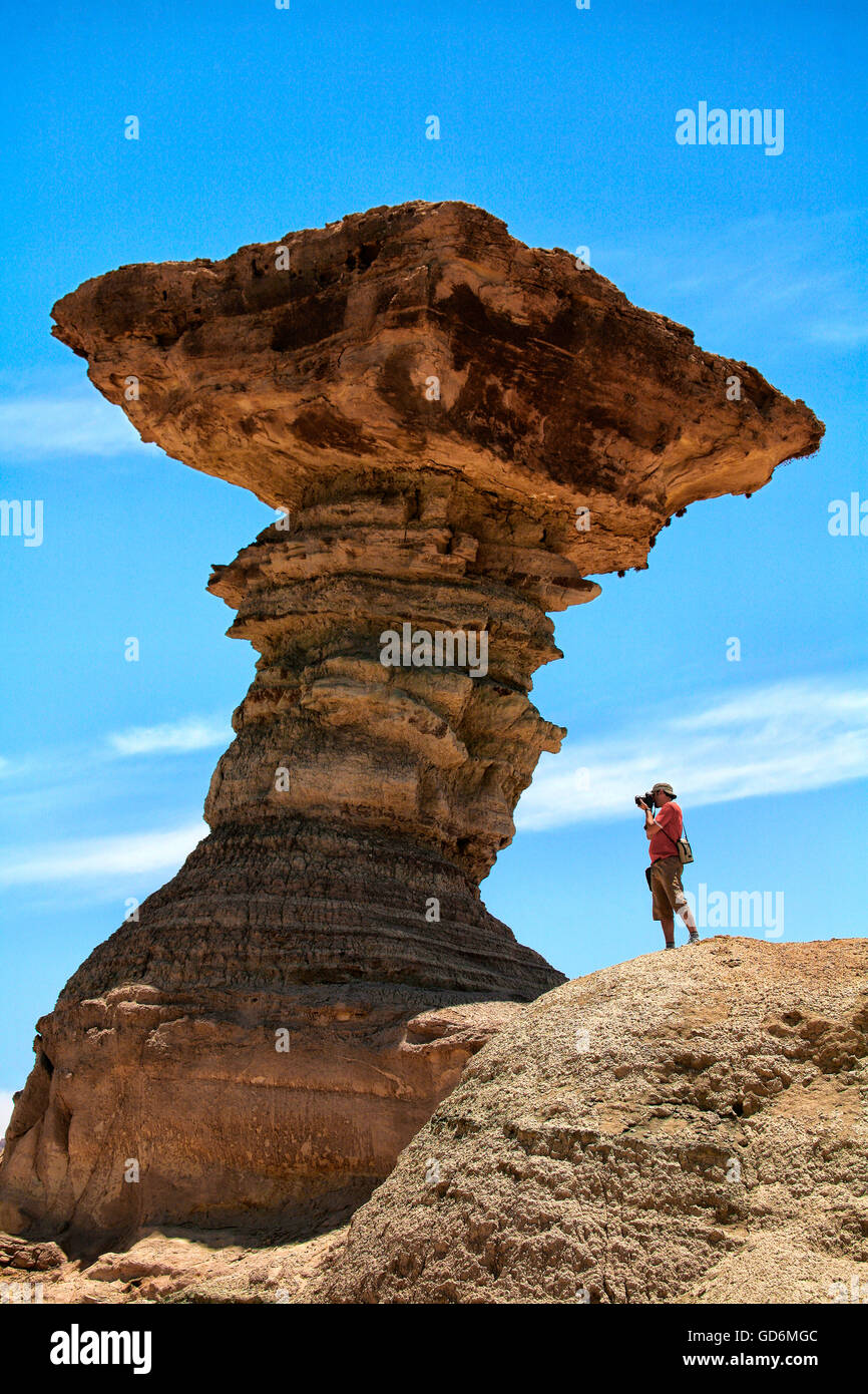 Le Parc Provincial Ischigualasto ou la vallée de la Lune, située à l'extrémité nord de la province de San Juan, dans le département Valle Fertil est une zone protégée de 275 369 ha, célébré au niveau scientifique, que protège une importante réserve paléontologique Banque D'Images