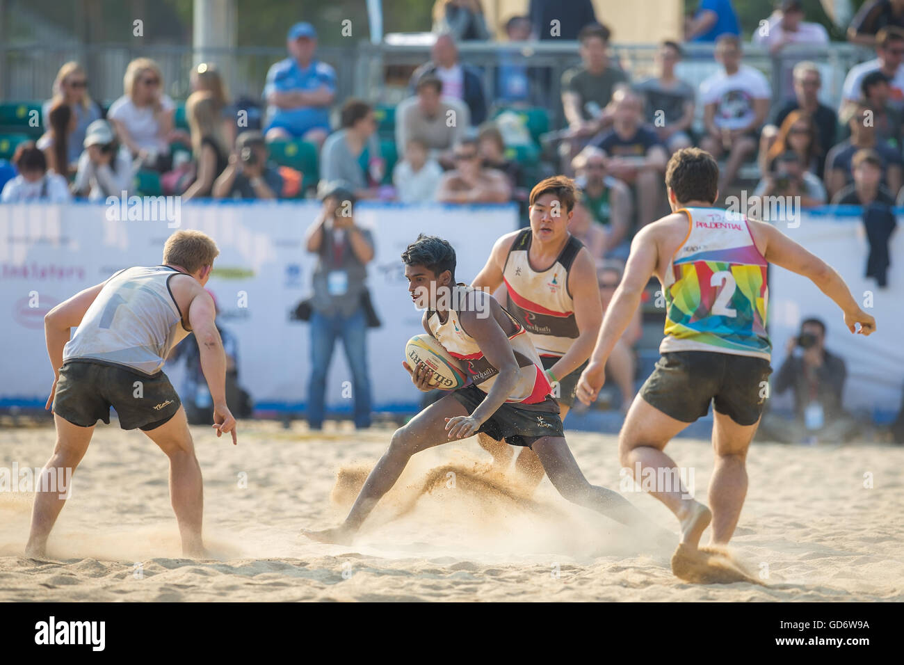 Beach Rugby - Hong Kong Beach 5 2014 Banque D'Images