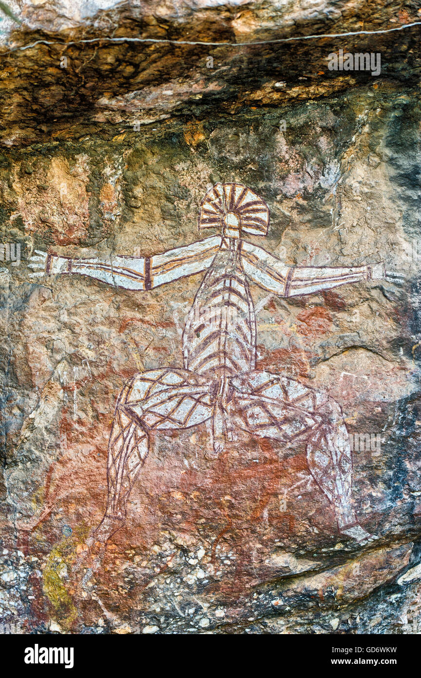 Roches anciennes dessin, Territoires du Nord, Australie Banque D'Images